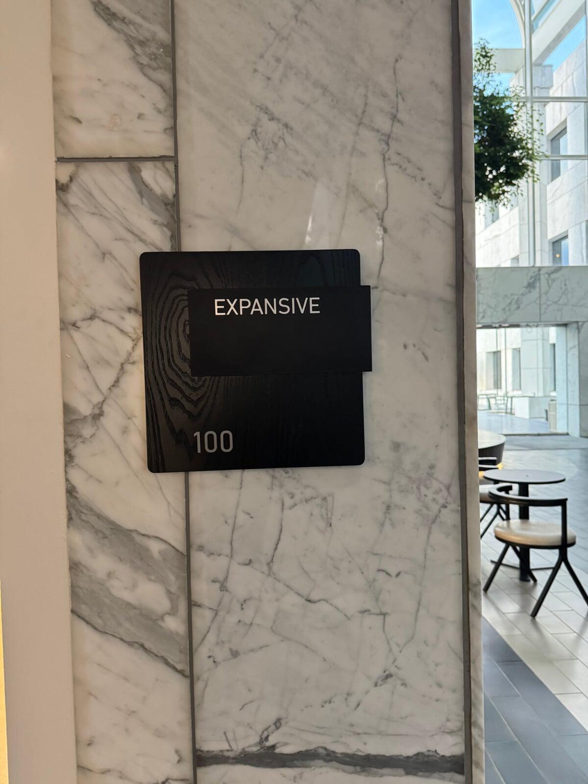 Picture of Suite 100 sign
