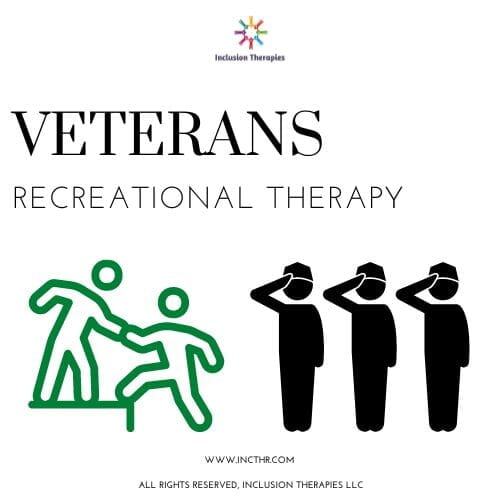 Graphic with words Veterans Recreational Therapy